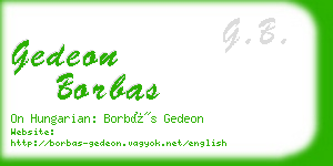 gedeon borbas business card